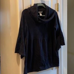 Black sweater w/loose neck soft comfortable